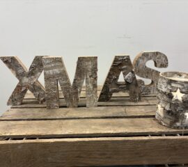 "X-Mas" Buchstaben +Teelichthalter